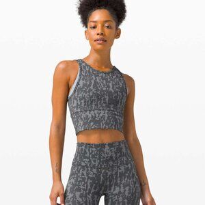 Lululemon Power Pivot Ribbed Tank Top Set Butternut Brown & Heathered Black sz2